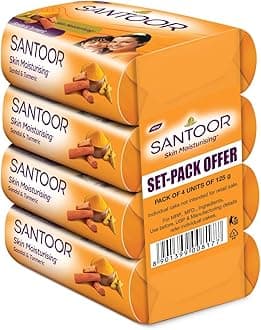 Sandal and Turmeric Soap, 125g (Pack of 4)