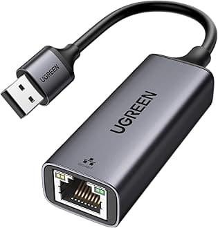 UGREEN USB 3.0 to Ethernet Adapter, USB to Network 1000Mbps Gigabit RJ45 LAN Internet Adapter Converter Compatible with MacBook, Surface, Laptop PC with Windows, XP, Vista, Mac/Linux Driver Free