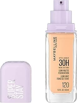 Super Stay Lumi-Matte Foundation, Lightweight and Buildable Full Coverage Foundation Makeup For Up To 30HR Wear, 120, 1 Count