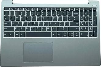 Replacement for Lenovo Ideapad 330S-15 81F5 Series Laptop Upper Case Palmrest Keyboard Touchpad Assembly Part 5CB0R07203 SN20M62793 Top Cover Sliver, 15 inch