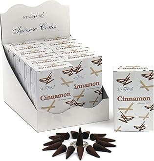 Stamford 37173 Cinnamon Incense, 15 Cones x 12 Packs, One Size