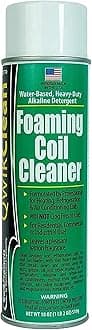 QwikProducts Foaming Coil Cleaner for AC Unit, Heating, Refrigerator, Air Conditioner No Rinse Coil Cleaner Spray Breaks Down Dirt, Dust, Grease, and Oil