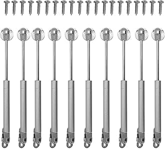 KEILEOHO 10 PCS 100N /22.5lb Soft Close Cabinet Hinges, Gas Strut Lift Support Cabinet Hinges, Hydraulic Gas Lift Spring Stay, Cabinet Door Strut, Cabinet Door Lift