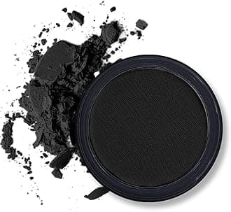 - Black Matte Eyeshadow Palette, Single Black Smokey Pressed Powder Eye Shadow, Ultra-Blendable, Pigmented Color, Long Lasting, Halloween Goth Eye Makeup Palette, Cruelty-Free & Vegan