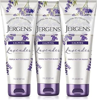 Jergens Lavender Body Butter Hand and Body Lotion, Moisturizer for Women, with Essential Oils for Indulgent Moisturization, 7 Ounce (Pack of 3)