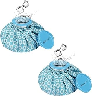 Hot Water Bag Ice bag for Pain Relief Cold Ice Pack for Injuries, and Cold Therapy Comes with Leak-free Closure - Blue 7.5 Inch - Pack of 2