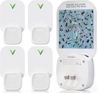 - VEYOFLY Fly Catcher Indoor, Fly Trap, (4 Device + 6 Refills) Fruit Fly Traps for Indoors, Gnat Traps for House Indoor, Bug Killer, Fly Trap, Plug in Light Flying Insect Trap