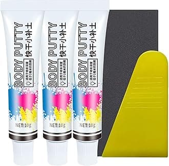 3PCS Car Body Repair Kit: Includes Scratch Filler Putty, Dent Filler Putty, and Quick-Dry Paint Chip Repair for Deep Scratches & Peeling Paint – Automotive Touch-Up Solution
