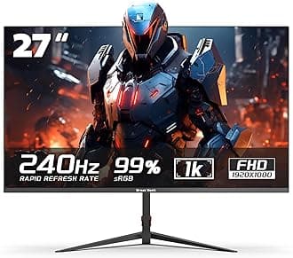 27 Inch Gaming Monitor 240Hz FHD (1920x1080) Computer Monitor, VA Panel, HDR10, 99% sRGB, FreeSync, 2*HDMI&2*DP, Design VESA (100 x 100mm)-Black
