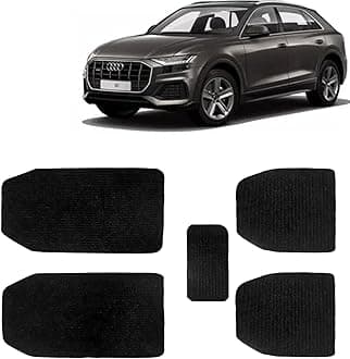 KINGSWAY Accessories Anti Slip Carpet Foot Mats Compatible with Toyota Camry (Year 2018-2024) Shield to Protect Your Car Floor, Set of 5 Pcs, Universal Fit Car Floor Mats, Black