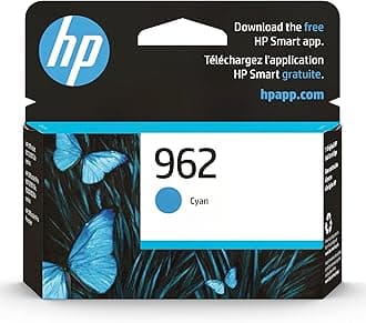 962 Cyan Ink Cartridge for HP Printers | Works with Printer Series: OfficeJet 9010, Pro 9010, 9020 | Eligible for Instant Ink | 3HZ96AN