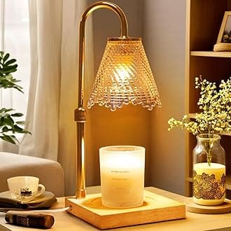 Adjustable Candle Warmer Lamp with Timer - Birthday Gifts for Women, New Home Decor, Wax Warmer Gifts for Women, for Jar Candles (Gold)