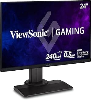 XG2431 24 Inch 1080p Gaming Monitor with 240Hz, 0.5ms, FreeSync Premium, NVIDIA G-Sync Compatible, Advanced Ergonomics, Eye Care, HDR400