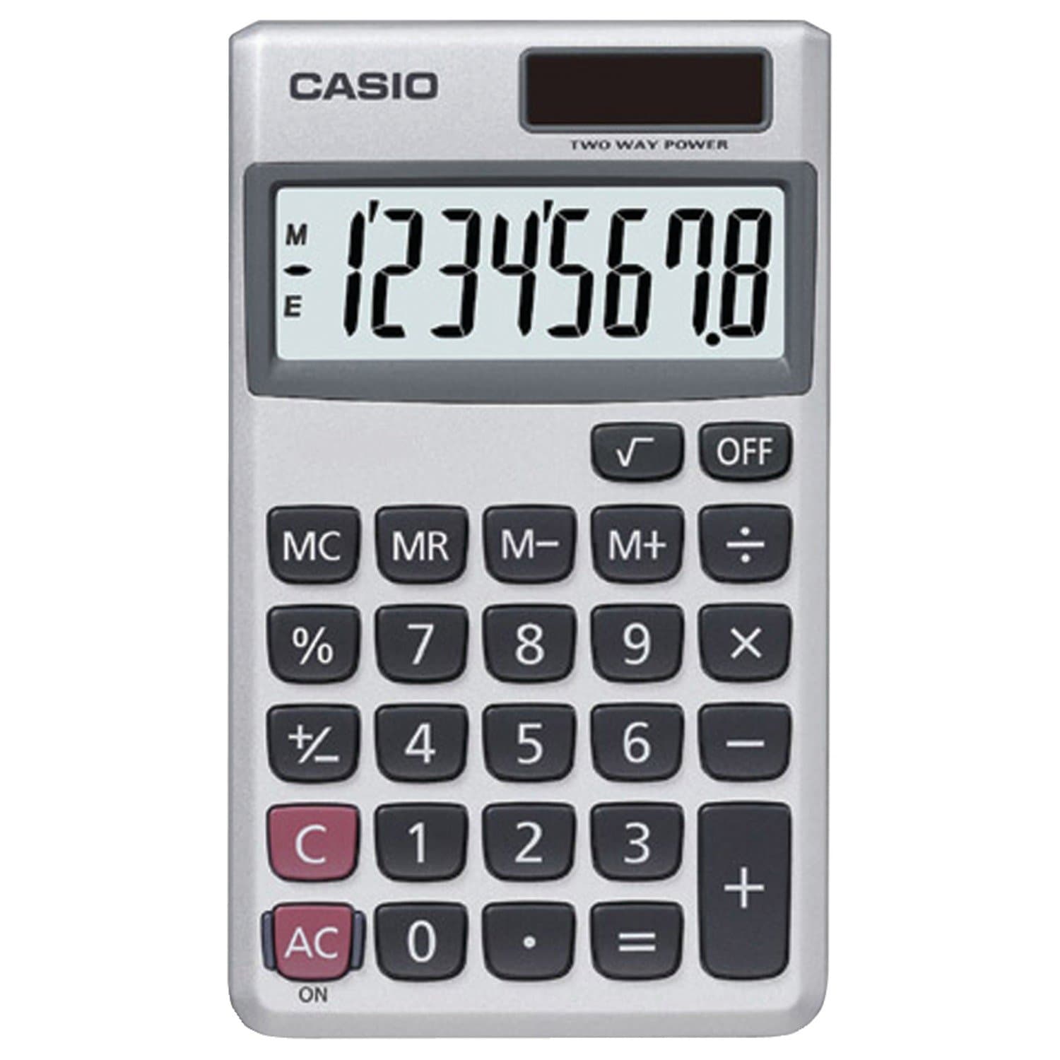 Casio SL-300SV Standard Function Desktop Calculator | General Purpose | Large 8-Digit Display | Pocket Size | Basic Math Functions| Ideal for Home & Office
