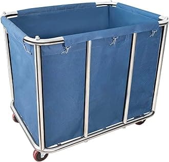 11.35 Bushel Industrial Rolling Laundry Cart,Laundry Basket Bulk Truck Commercial Household,Large Heavy Duty Laundry hampers with Wheels,35.4''Lx25.6''WX31.5''H,400L