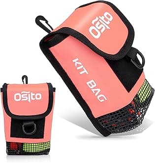 Scuba Mesh Gear Bag, Small Diving Gear Mesh Dry Pocket Carry Pouch With Swivel Clip, Hook & Loop Tape And D-Ring For Storing Safety Surface Marker Buoy, Finger Reel, Bolt Snap, Accessories