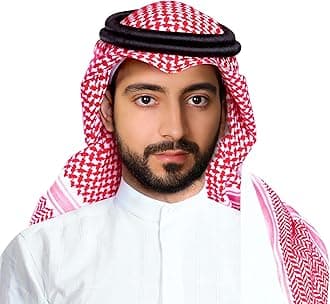 JPXH keffiyeh arabe para hombre turbante muslim palestine scarf saudi arabic agal sheik gorros costume for men