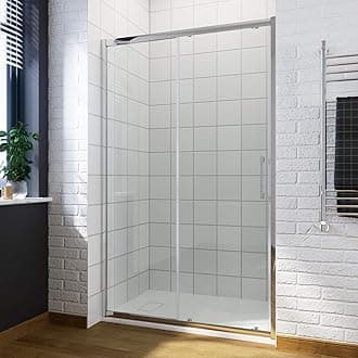 ELEGANT 1300mm Sliding Shower Screen Panel 8mm Premium Safety Easy Clean Glass for Bath Shower Enclosure Cubicle Door