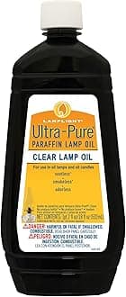 - 18 oz. Ultra-Pure Lamp Oil - Liquid Paraffin Oil for Indoor use, sootless, smokeless and odorless, Clear, Emergency kit 60014
