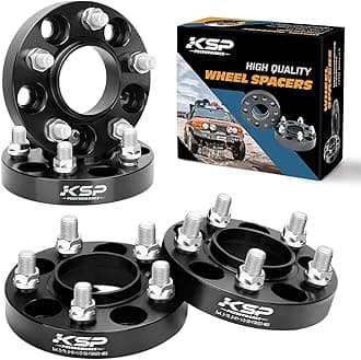 KSP 5x4.5 Wheel Spacers fit for Mustang 1994-2014, Explorer/Ranger/Edge/Town Car, 25mm 1 inch 5x114.3 Hub centric 70.5mm Hub Bore with 1/2"-20 Studs 2pcs