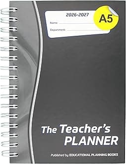The Teachers Planner 2026-2027 for Secondary School – A5 – Eight Period Day – Page-a-Day & Undated, with Dedicated Pages for Year Planning, Exams, Marking and more (TP7-C)