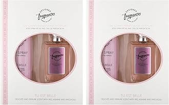 Designer Fragrances Tu Est Belle Female Twin Gift Set - Includes 2 x 100ml Body Spray Deodorant Cans, 2 x 50ml Women’s Eau De Parfum Sprays - For Instant Freshness on The Go - Long Lasting Smells