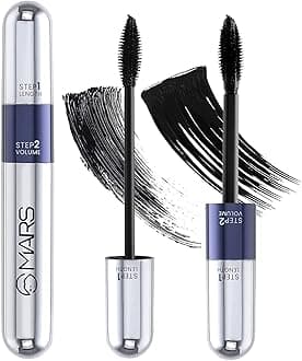Double Trouble Volumizing and Lengthening Mascara | 2-in-1 Mascara for Women | Long Lasting (15 ml) (Black)