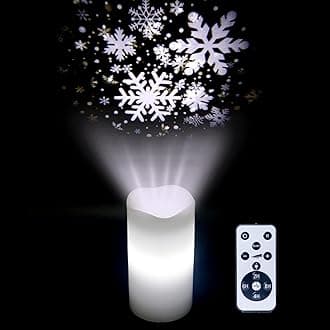 Christmas Decorations Flameless Candles with Snowflake