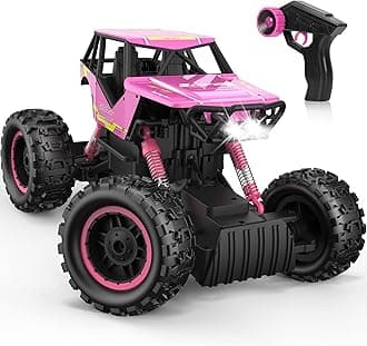 - 1:12 RC Monster Truck - 4WD Off-Road Remote Control Car with Dual Motors and Headlights