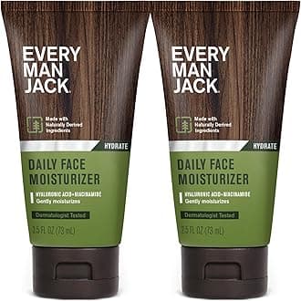 Daily Face Lotion for Men - Deeply Moisturize and Revive Dry, Tired Skin with Hyaluronic Acid, Aloe Vera and Niacinamide - 2.5 oz Men’s Face Lotion (2 Pack)