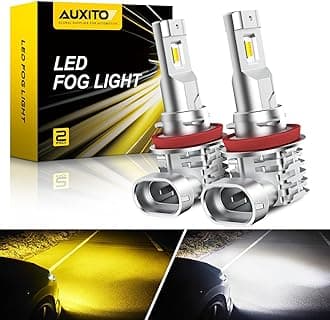 H11 H8 H16 Switchback LED Fog Light Bulbs, 6500K White/3000K Amber Yellow, 6000LM 300% Brightness, Dual Color White Yellow Driving Fog Lights, Non-polarity, Pack of 2