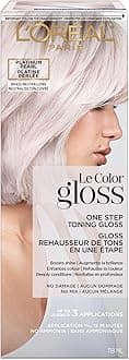 L’Oréal Paris Le Color Gloss One Step In-Shower Toning Hair Gloss for Bleached Hair, Neutralizes Brass, Conditions & Boosts Shine, Platinum Pearl, 4 Ounce