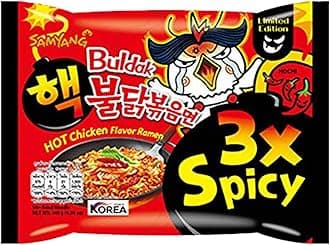 Samyang Hot Chicken 3X Spicy Instant Buldak Noodles Ramen Flavor (140 grams)