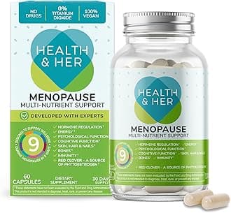 Health and Her & Menopause Multi-Nutrient Support - for Wellbeing During Menopause - 1 Month Supply of Menopause Supplements - 60 Tablets - Vegan