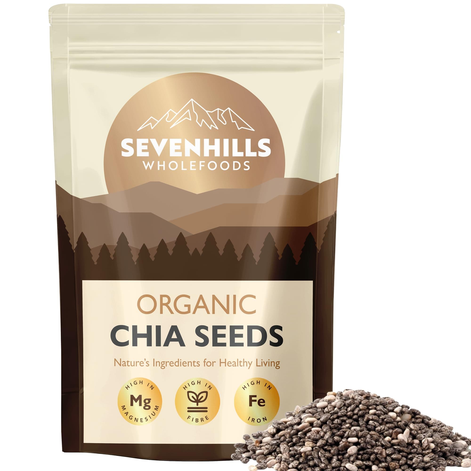 Organic Chia Seeds 1kg, Source of Omega 3, Protein, Fibre
