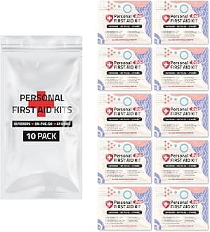 First Aid Emergency Medical Kit Mini and Travel Size - | Great for Kids, Schools, Business, Hiking, Camping | Wound Care Products (Abstract) (10)
