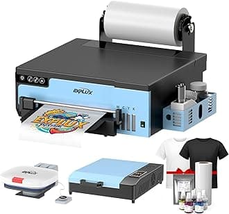 EXPLUX A4 DTF Printer,with XP600 printhead with Anti-Clogging Technology + 200% high Speed Printing,for DIY T-Shirt,Other Textiles,2-Year Ink Included