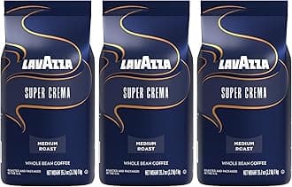 Italian "Super Crema" Espresso Whole Bean Value Pack (3 x 2.2 lb bags)