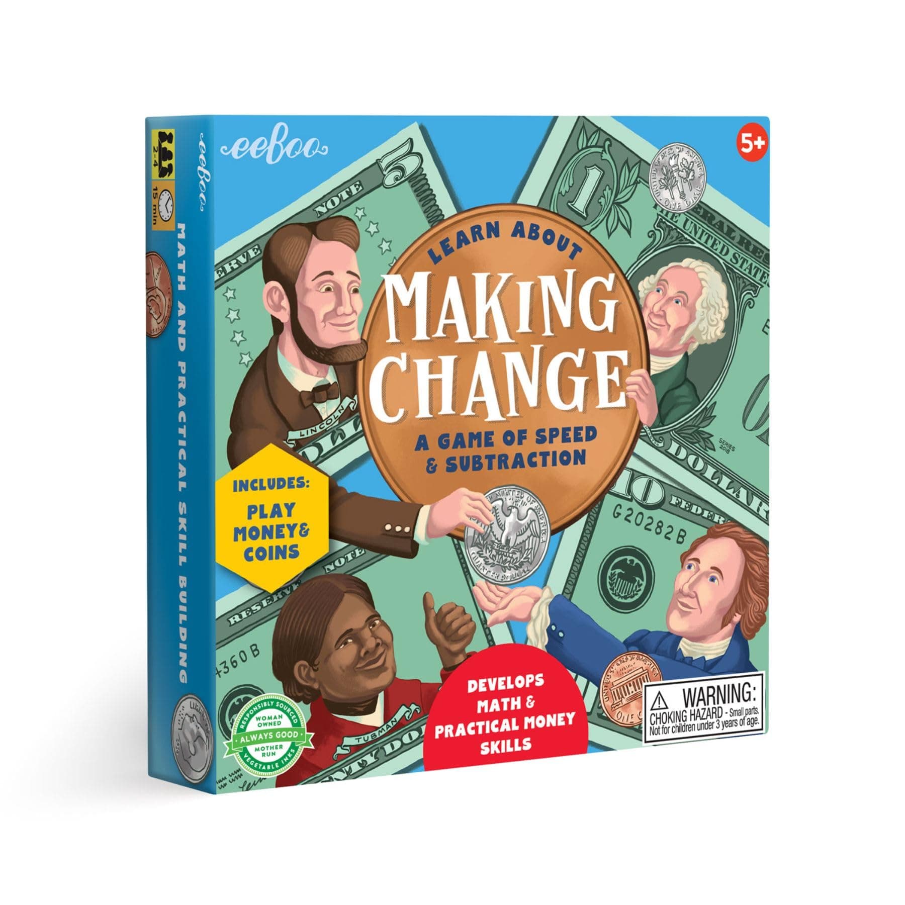 Making Change Game, Develops Math and Practical Money Skills, Educational Game That Allows for Skills to Form, Perfect for Ages 5 and up