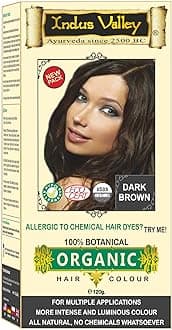 INDUS VALLEY 100% Botanical Dark Brown hair Color Dermatologist Recommended, Safe for Pregnent & Lactating Mother (120g)