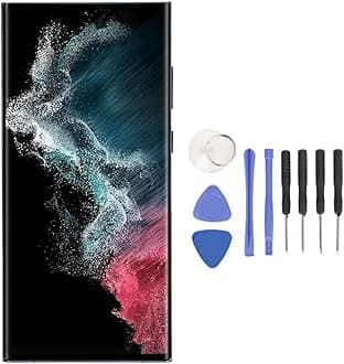 OLED for S22 Ultra 5G Screen Replacement, 6.8 Touch Screen Digitizer Assembly for SM-S908U, SM-S908U1, SM-G908A, SM-S908W (US Version), with Frame + Fingerprint (Green)