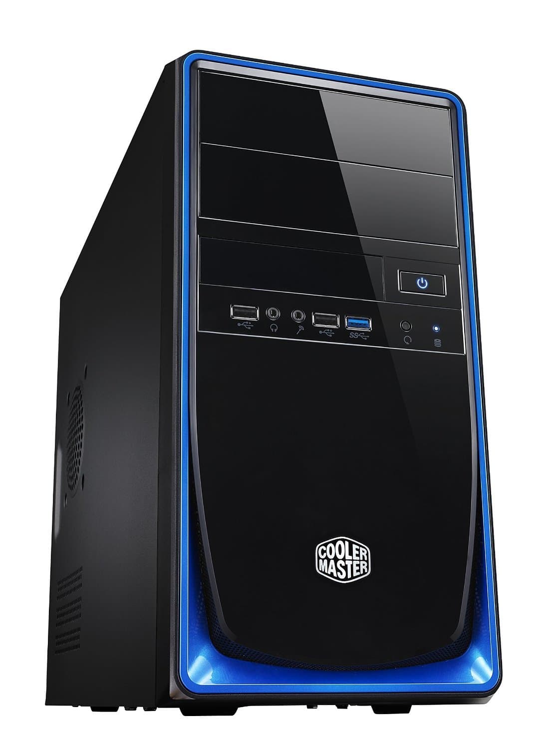 Cooler Master Elite 344 Blue Computer Case 'microATX, Mini-ITX, USB 3.0, Mesh Side Panel' RC-344-BKN2