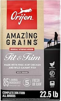 Amazing Grains High Protein Dry Dog Food Fit & Trim Recipe 22.5lb Bag