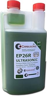 Ultrasonic Cleaning Solution for Jewellery, Spectacles, Coins, Ceramics, Tattoo and more, Makes up-to 20 litres for Ultrasonic cleaning tanks.