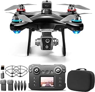 RC Drone With Screen Display Remote Control, 1080P Dual Camera,Brushless Motor, Optical Flow Hover, 360 Degree Flip, Speed Adjustment, APP Control, 2 Batteries, Adult Beginner-Friendly FPV Remote Control Hobby Quadcopter Helicopter Airplane