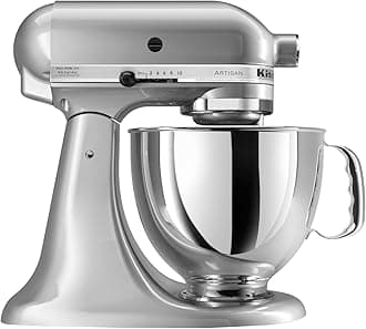 KitchenAidKSM150PSMC Artisan Series 5-Qt. Stand Mixer with Pouring Shield - Metallic Chrome