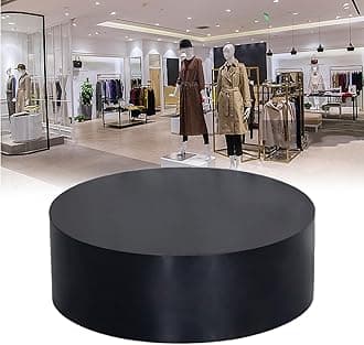 Round Display Pedestal Stand, Bridal Shop Platform Base, for Mannequin/Shoe/Bags/Network Personnel Live Show,Black,30x50cm/11.8 * 19.6IN