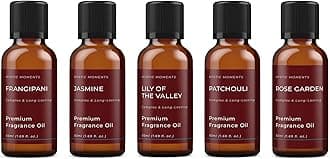 Mystic Moments | Floral Favourites Fragrant Oil Gift Starter Pack 5x50ml | Frangipani, Jasmine, Lily of The Valley, Patchouli & Rose Garden