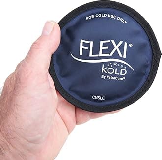 FlexiKold Gel Ice Pack Circles w/Straps (4 Pack) - Reusable Cold Pack Compress - 6304-STRAP4PK