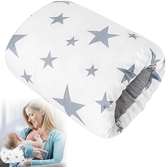 Baby Feeding Arm Pillow,Soft Cotton Bottle Nursing Arm Pillows for Newborn,Breastfeeding Pillows for More Support for Mom and Baby,Portable and Washable,Ergonomic Nursing Essentials(Pentagram)